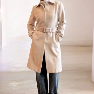 Angora 100% wool ivory coat